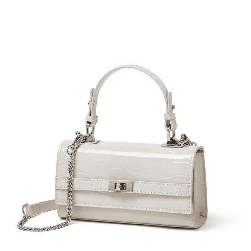 Chenova Croc-Embossed Genuine Leather Crossbody Bag