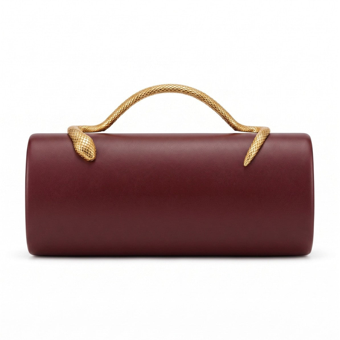Chenova Snake-Embossed Structured Evening Bag