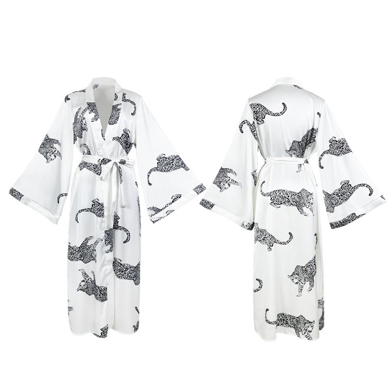 Chenova Women's Long Satin Robe