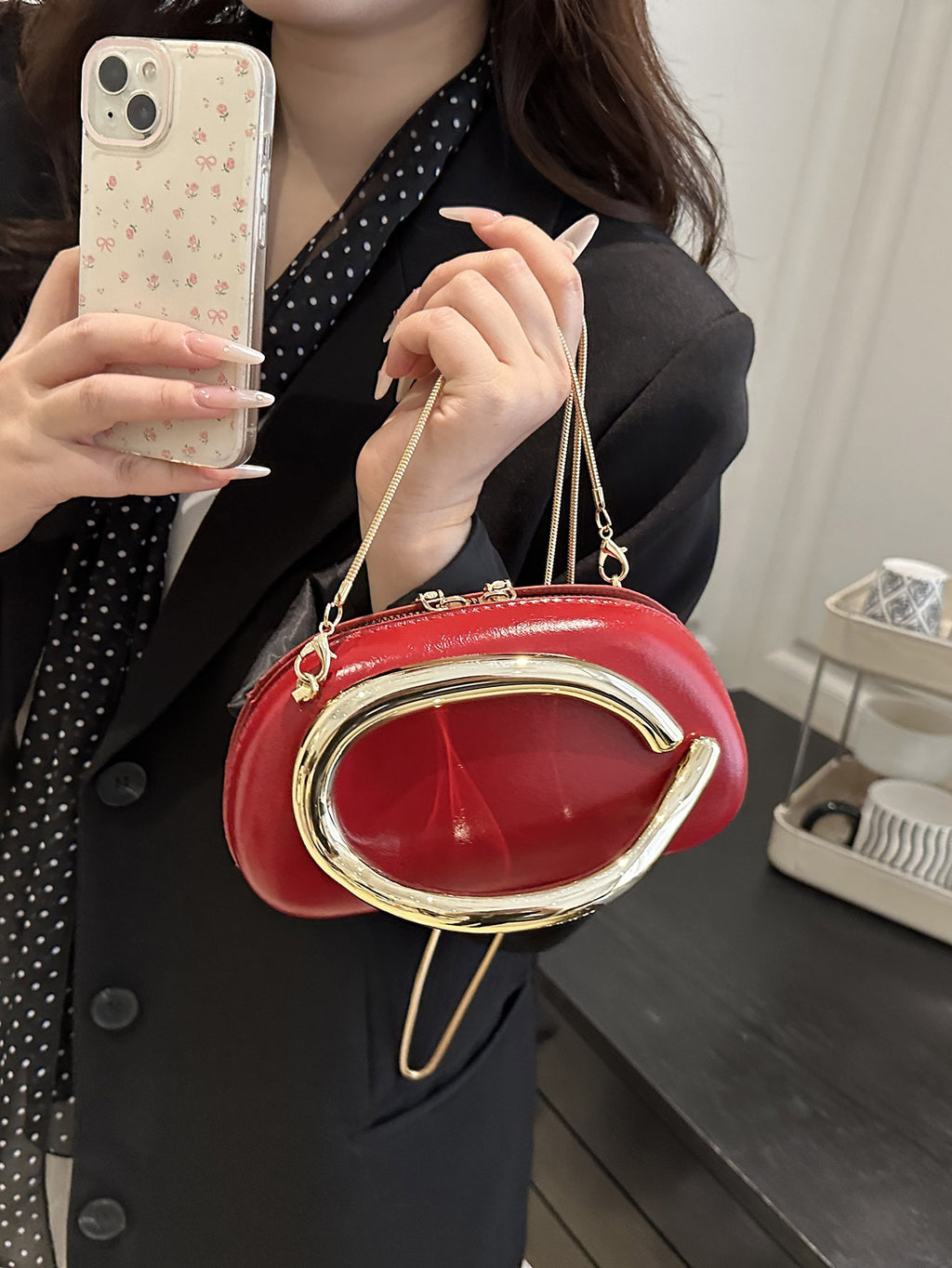 Chenova Chain-Strap Evening Clutch