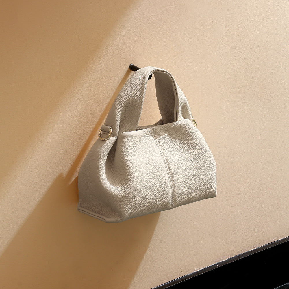 Chenova Genuine Leather Dumpling Crossbody Bag