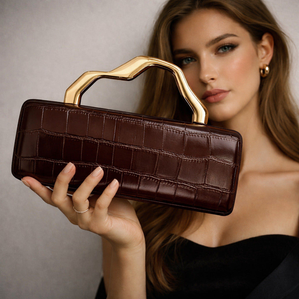 Chenova Gold-Accent Evening Shoulder Bag
