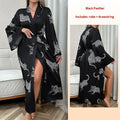 Chenova Women's Long Satin Robe