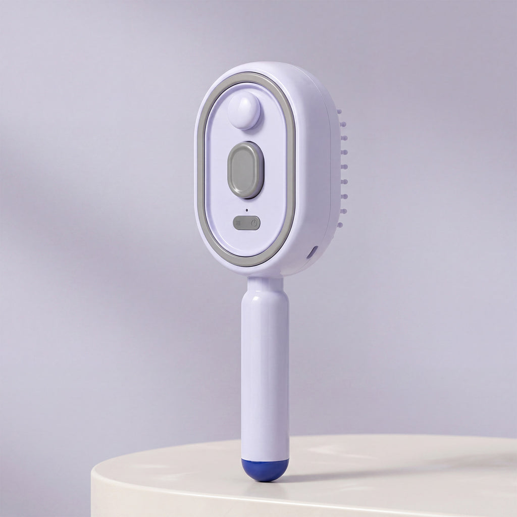 Chenova Electric Mist Scalp Massage Brush – Purple